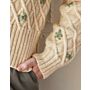 Sirdar Country Classic Worsted Womens Embroidered Lattice Cardigan 10166 