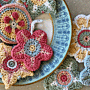 Janie Crow Beaded Decorations Christmas Crochet Kit in Stylecraft Naturals Bamboo & Cotton DK