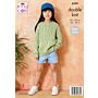 King Cole Cottonsoft Crystal DK Child Cardigan&Sweater 6299 Knitting Pattern  56-76cm