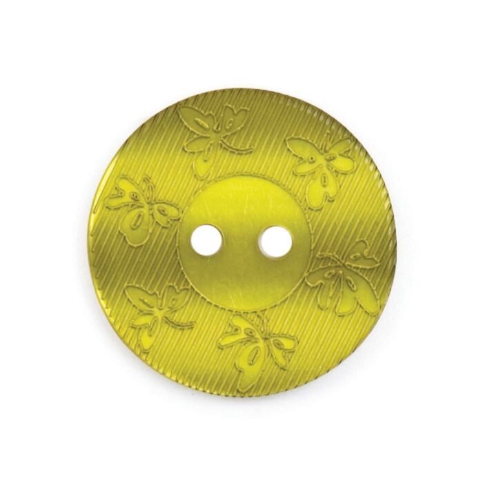 Milward Carded Buttons Round Leaf Pattern Green 17mm Pack of 3 main product photo