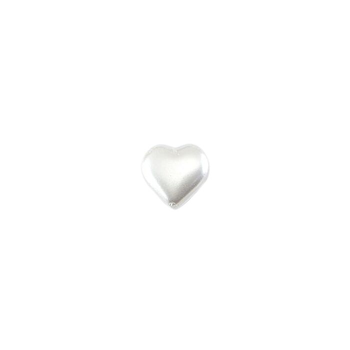 Milward Carded Buttons Heart Glass White 11mm Pack of 3 main product photo