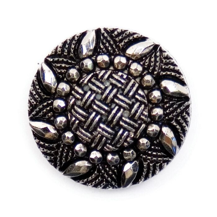 Milward Carded Buttons Patterned Metal Silver 20mm Pack of 2 main product photo