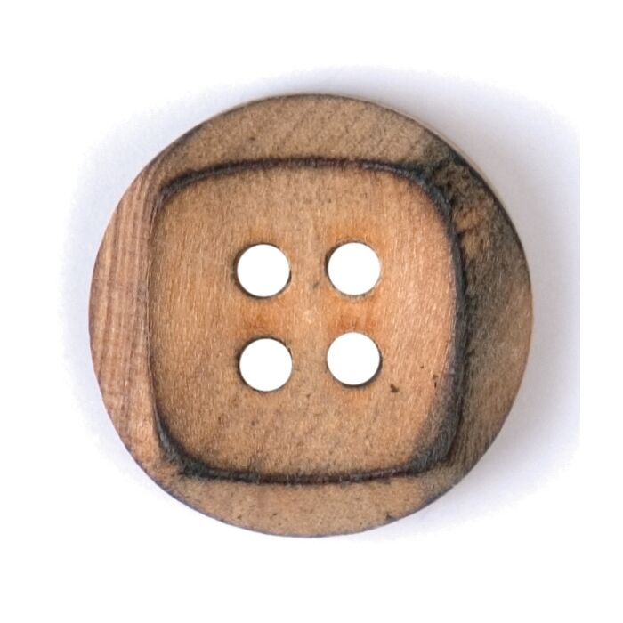 Milward Carded Buttons Wooden Beige 18mm Pack of 3 main product photo