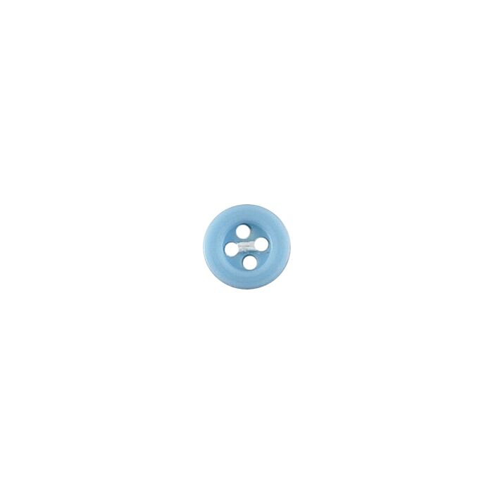 Milward Carded Buttons Rimmed 4 Hole Light Blue 10mm Pack of 6 main product photo