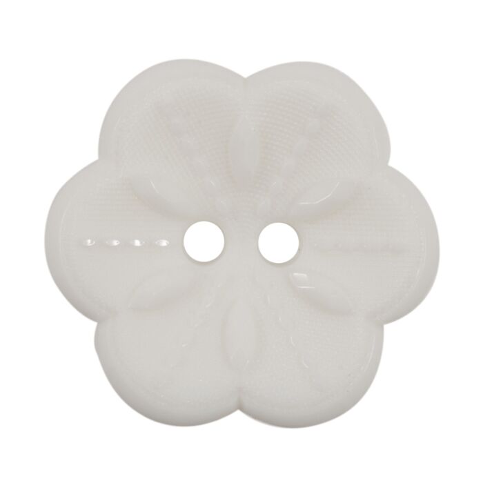 Milward Carded Buttons Flower White 22mm Pack of 2 main product photo