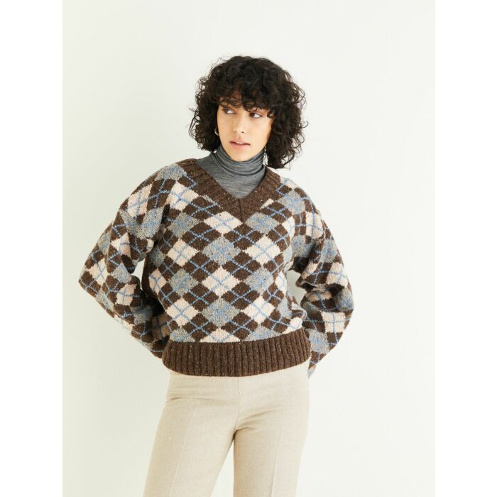 Sirdar Haworth Tweed DK Ladies Sweater and Scarf Pattern 10298 81cm-137cm main product photo