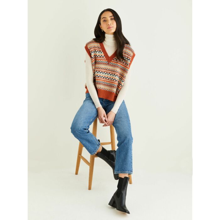 Sirdar Cashmere Merino Silk DK Ladies Sweater Vest Pattern 10307 81cm-137cm main product photo