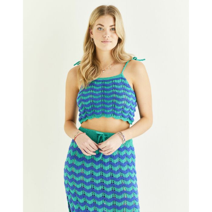 Sirdar Stories Mic Drop Maxi and Crop Top Pattern Download 10542 6-28