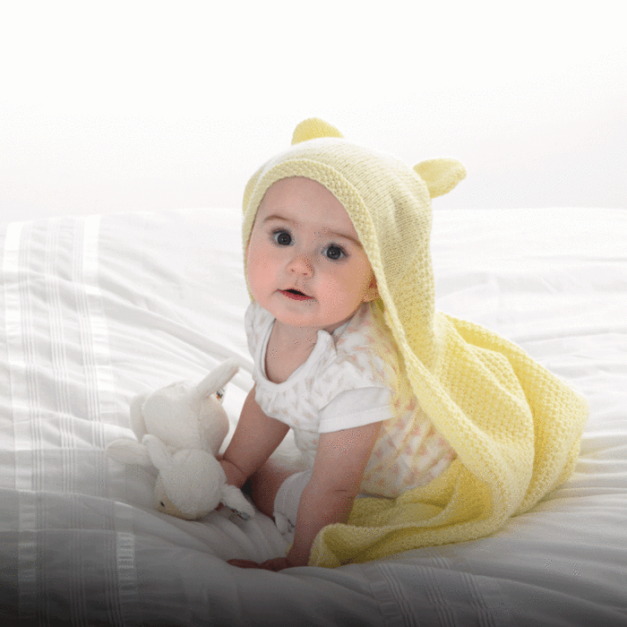 Knitted Baby Blanket Kit 5095 by Jenny Watson in West Yorkshire Spinners Bo Peep DK