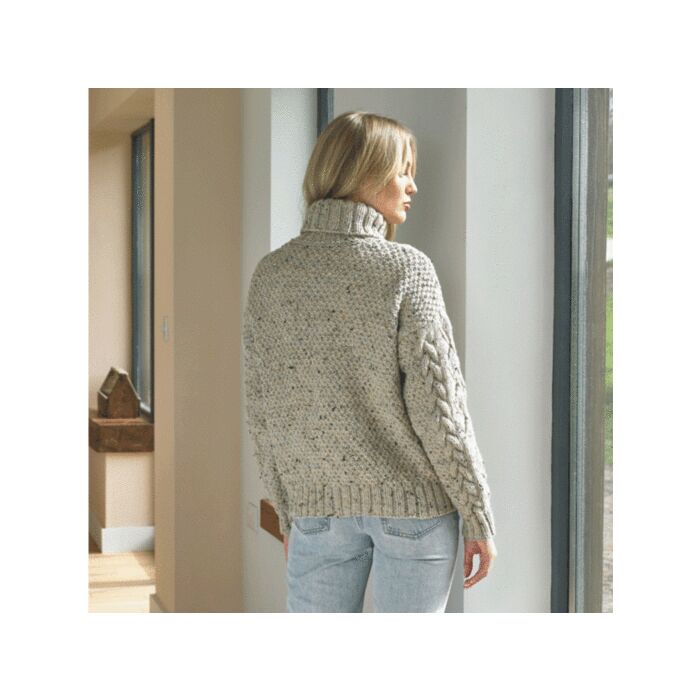 Knitted Sweater 5100 Kit by Jenny Watson in James C. Brett Rustic Aran