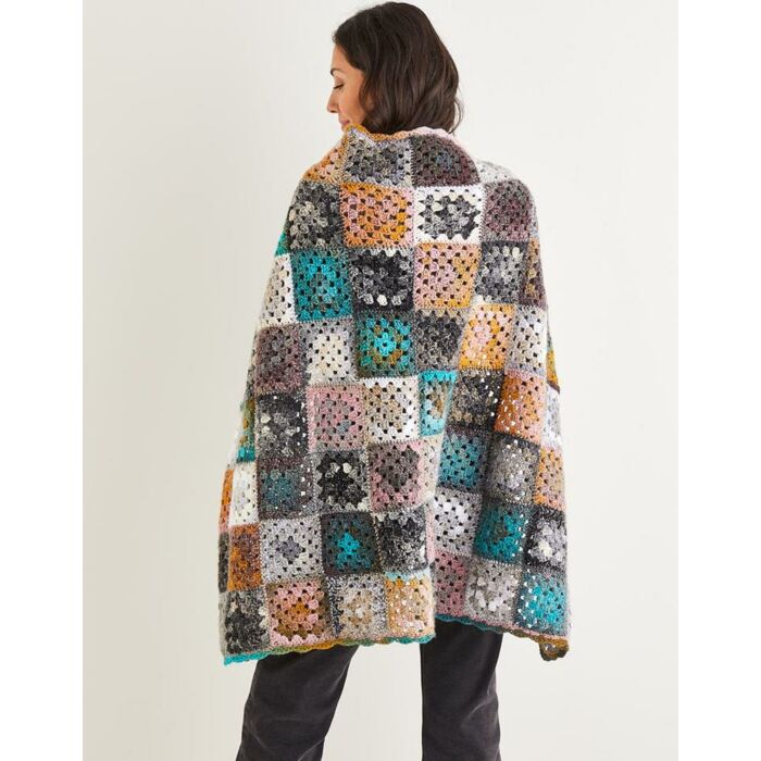 Sirdar Jewelspun Crochet Granny Square Blanket 10144 One Size
