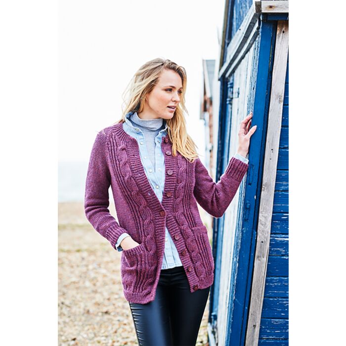 Stylecraft Highland Heathers Aran Ladies Cardigans x 2 Pattern Download 9871 