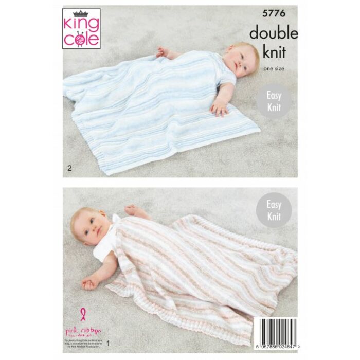 King Cole Baby Pure DK Blankets Pattern main product photo