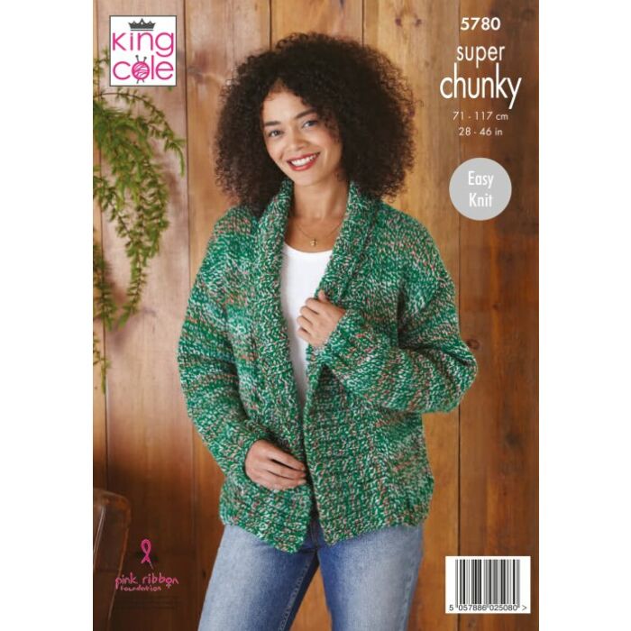 King Cole Christmas Super Chunky Ladies Jacket Sweater Pattern 5780 71-117cm main product photo