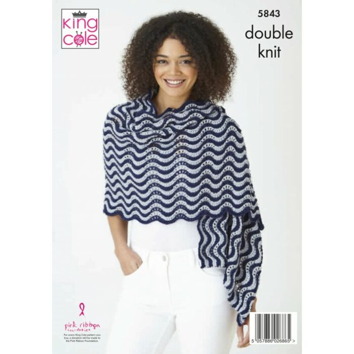 King Cole Cottonsmooth DK Shawls Pattern main product photo