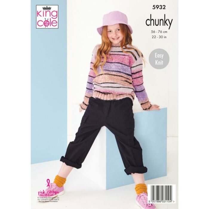 King Cole Safari Girls Sweater and Hoody Chunky 5932 main product photo
