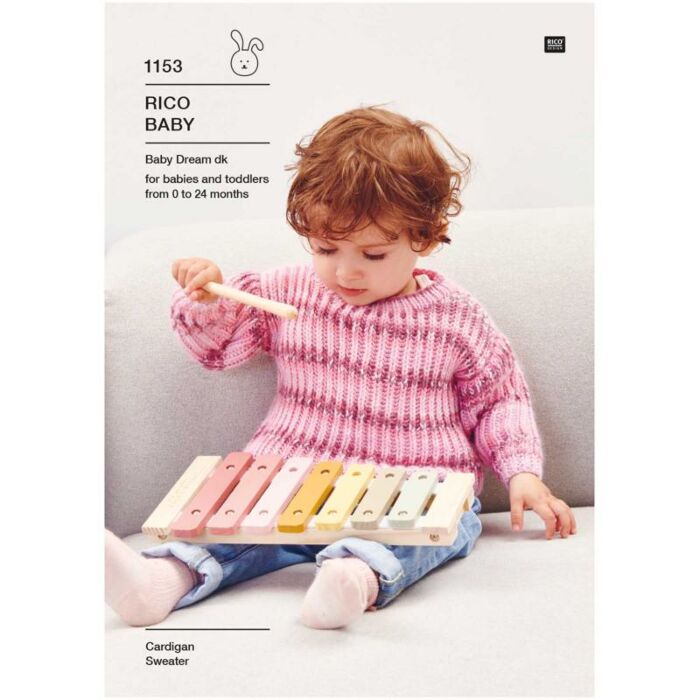 Rico Baby Dream DK Sweater and Cardigan Pattern 1153 46-51 to 56-61cm main product photo