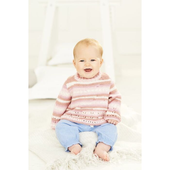 Stylecraft Bambino Prints DK Childs Cardigan and Sweater Pattern 9842 41-46cm main product photo
