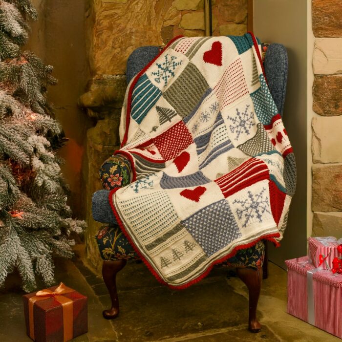 Alpine Christmas Knitted Blanket in WoolBox Imagine Classic DK PDF Pattern main product photo