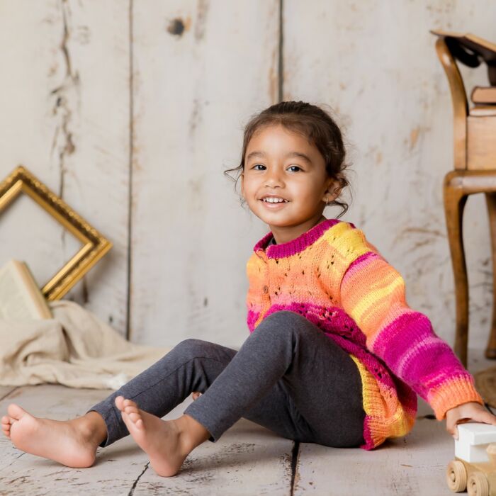 Emu Batik DK Childs Cardigan 5004 Knitting Pattern  1-4 years