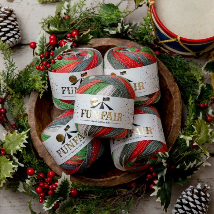 Emu Funfair Swirl Limited Edition DK Yarn Christmas 001 150g main product photo