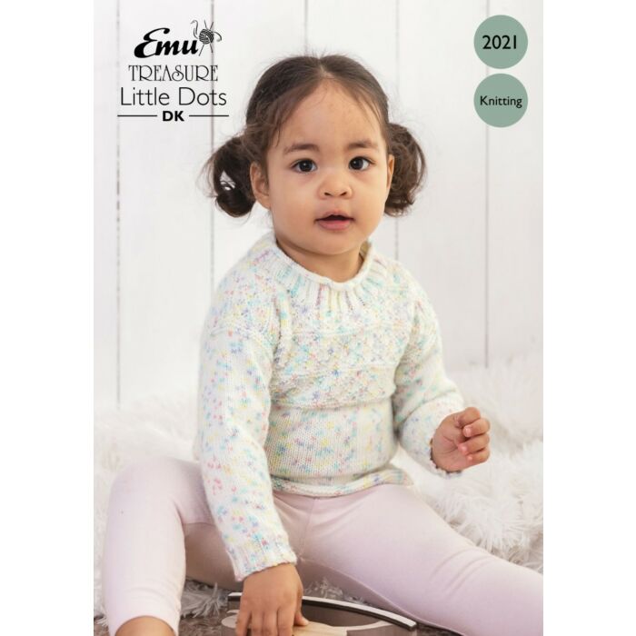 Emu Treasure Little Dots DK Child's Gansey-Style Sweater2021 Knitting Patten 2 to 6 Years main product photo