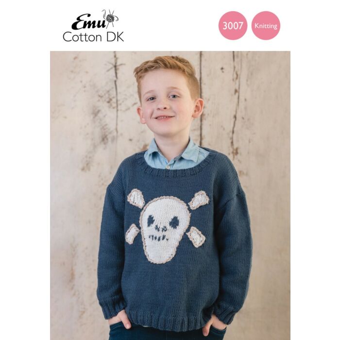 Emu Cotton DK Child's Pirate Jumper 3007 Knitting Pattern PDF 2 to 6 Years main product photo