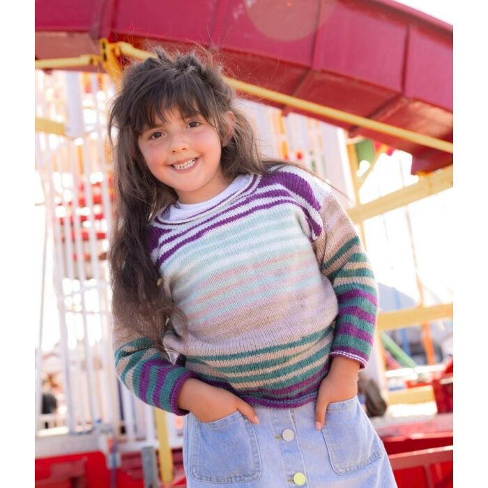 Emu Funfair Helter Skelter DK Child's Simple Jumper 4013 Knitting Pattern 2 to 5 Years main product photo