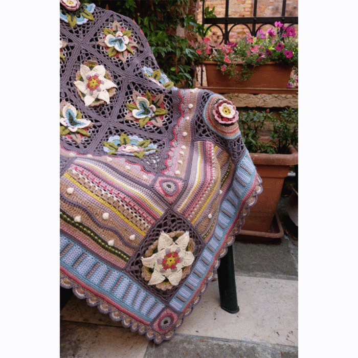 Janie Crow Bohemian Blooms Crochet Blanket Book  