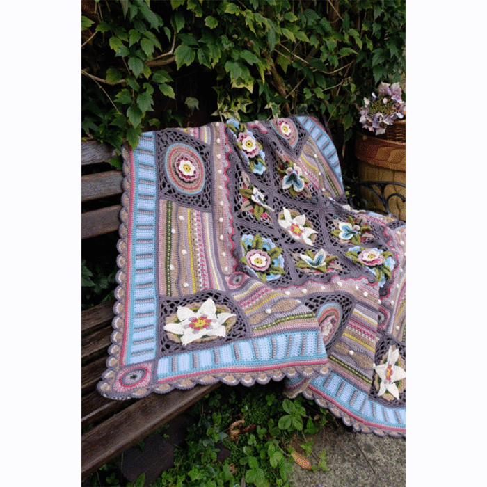 Janie Crow Bohemian Blooms Crochet Blanket Book  