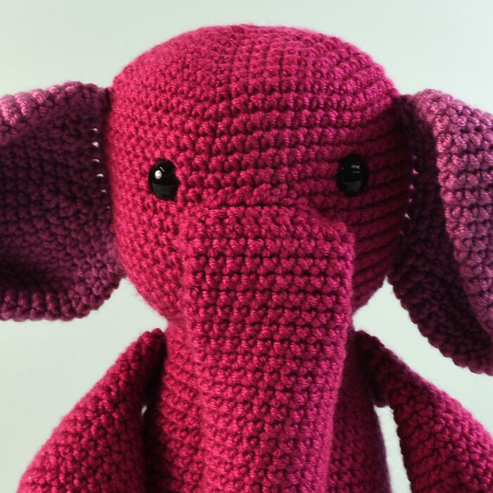 WoolBox Crochet Pink Elephant Kit in WoolBox Imagine Classic DK  