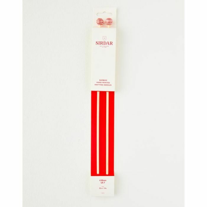 Sirdar 35cm Single Point Bamboo Hand Painted Knitting Needles - 11 Sizes (3.00mm - 12.00mm) main product photo