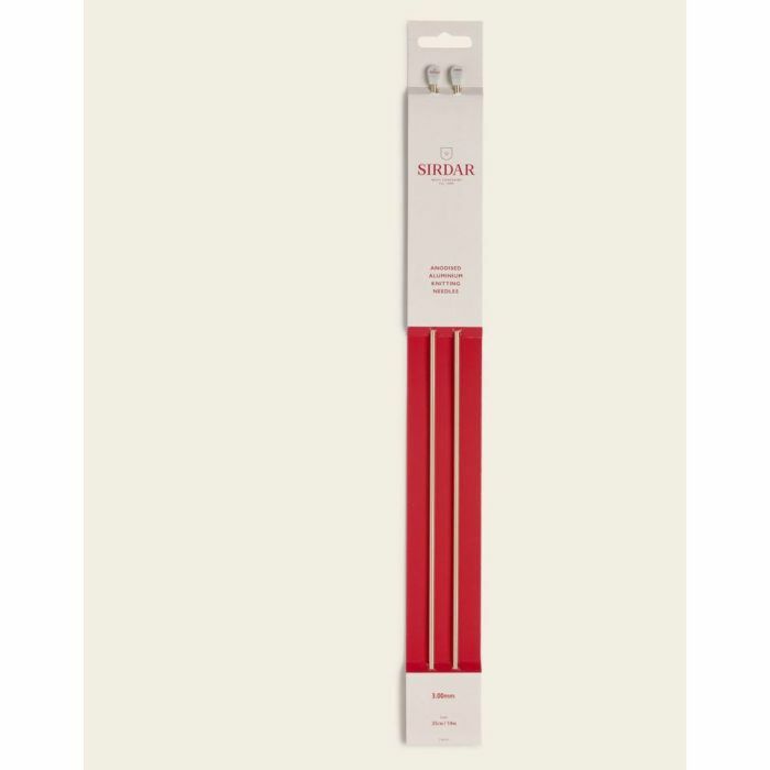 Sirdar 35cm Single Point Anodised Aluminium Knitting Needles - 10 Sizes (3.00mm - 15.00mm) main product photo