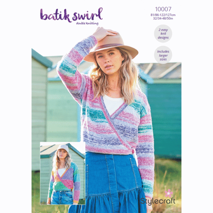 Stylecraft Batik Swirl DK Ladies Tops 10007 Knitting Pattern Download main product photo
