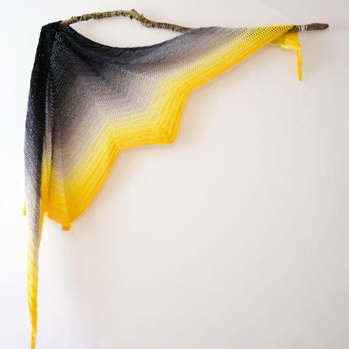 Sun Storm Shawl Crochet Kit by WoolnHook in Scheepjes Whirl 
