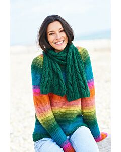 Stylecraft Lace Scarf Knitting Pattern in Grace Aran