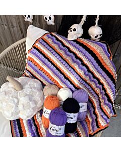 Halloween Celebration Knitted Blanket Kit in EMU Classic DK  6 x 100g