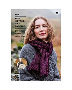 Rico Knitting Pattern Ladies Hat and Scarf Baby Alpaca Aran KIC 1218 One Size