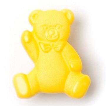 Milward Carded Buttons Teddy Bear Yellow 17mm Pack of 3