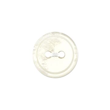Milward Carded Buttons Rimmed 2 Hole White 12mm Pack of 5