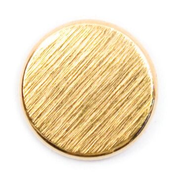 Milward Carded Buttons Textured Metal Gold 15mm Pack of 3