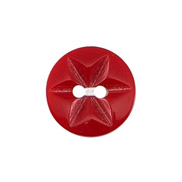Milward Carded Buttons Star Red 15mm Pack of 6
