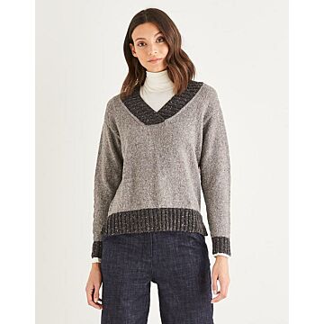 Sirdar Haworth Tweed Womens Crossover V neck Sweater 10151 