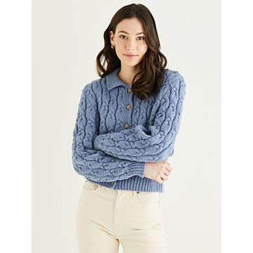 Hayfield Bonus Aran With Wool Ladies Cardigan Pattern  Download 10325 81cm-137cm