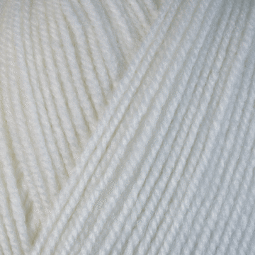 Woolcraft Aran with Wool Yarn White 76 400g