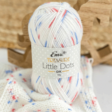 Emu Treasure Little Dots DK Yarn Row Your Boat 001 50g