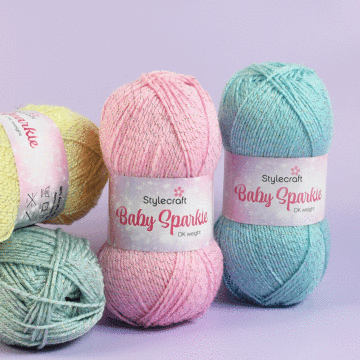 Stylecraft Baby Sparkle DK Yarn  - 100 grm Ball