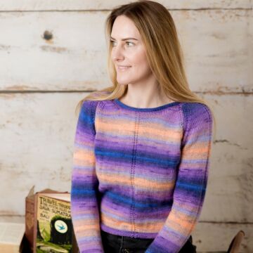 Emu Batik DK Ladies Running Stitch Jumper Knitting Pattern 5002
