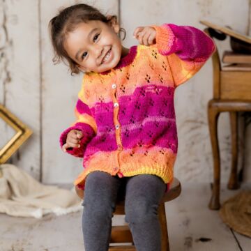 Emu Batik DK Childs Cardigan Knitting Pattern 5004