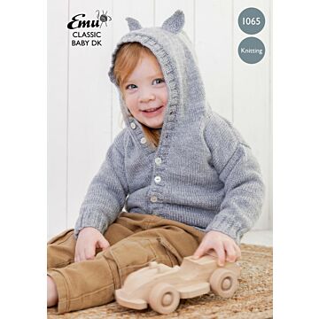 Emu Classic Baby DK Little Creature Hoodie 1065 Knitting Pattern  2 to 7 Years